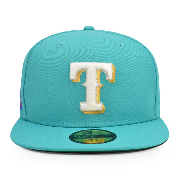 Texas Rangers FINAL SEASON Exclusive New Era 59Fifty Fitted Hat - Teal