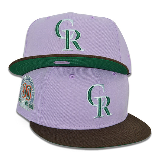 Colorado Rockies "Maroon Bells" Exclusive New Era 59Fifty Fitted Hat - Tropical Purple/Walnut
