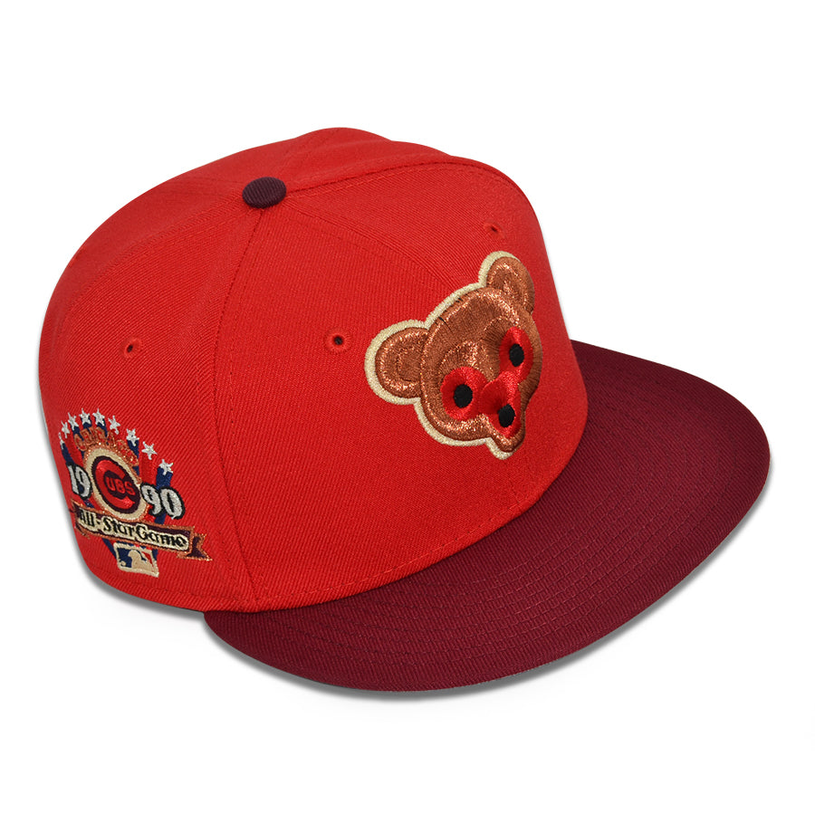 Chicago Cubs "TURNING RED" Exclusive New Era 59Fifty Fitted Hat - Scarlet/Maroon