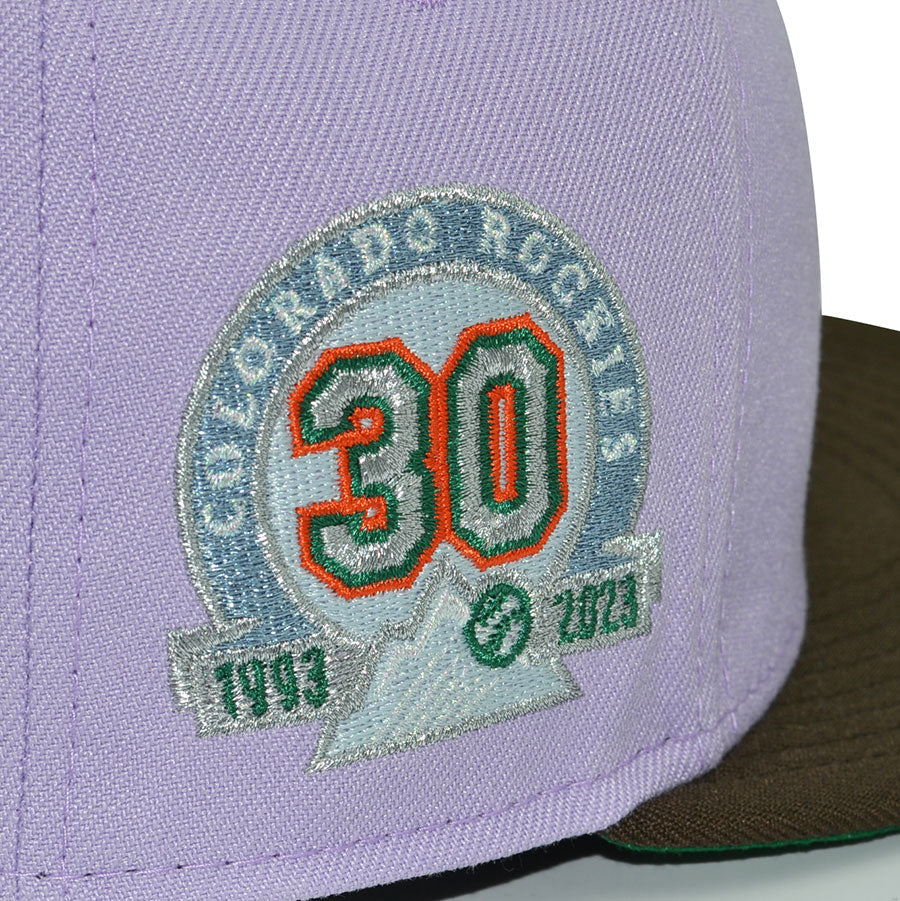 Colorado Rockies "Maroon Bells" Exclusive New Era 59Fifty Fitted Hat - Tropical Purple/Walnut