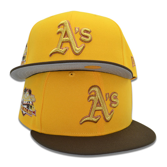 Oakland Athletics "ZENITSU" Exclusive New Era 59Fifty Fitted Hat - A Gold/Walnut