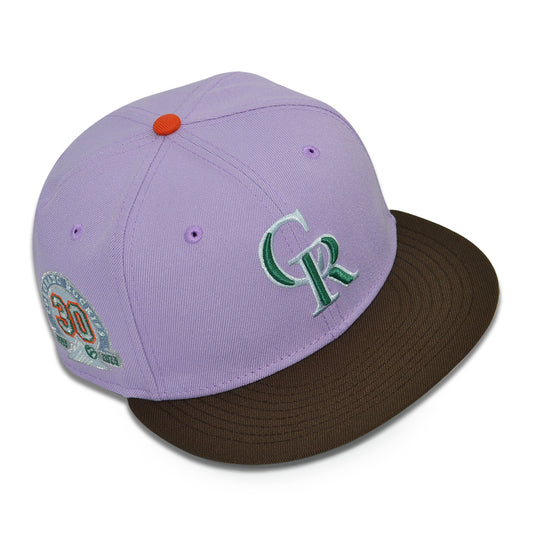 Colorado Rockies "Maroon Bells" Exclusive New Era 59Fifty Fitted Hat - Tropical Purple/Walnut
