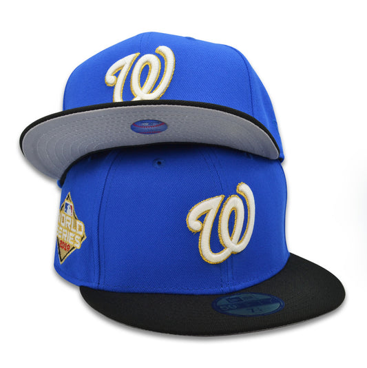 Washington Nationals 2019 WORLD SERIES Exclusive New Era 59Fifty Fitted Hat - Fresh Blue/Black