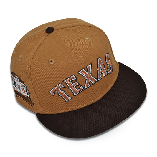 Texas Rangers "BIGGER IN TEXAS" Exclusive New Era 59Fifty Fitted Hat - Bronze/Burntwood