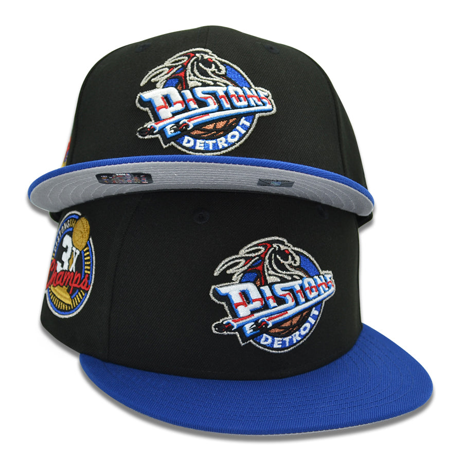 Detroit Pistons "MOTOR CITY MAYHEM" Exclusive New Era 59Fifty Fitted Hat - Black/Royal