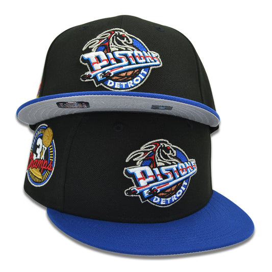 Detroit Pistons "MOTOR CITY MAYHEM" Exclusive New Era 59Fifty Fitted Hat - Black/Royal
