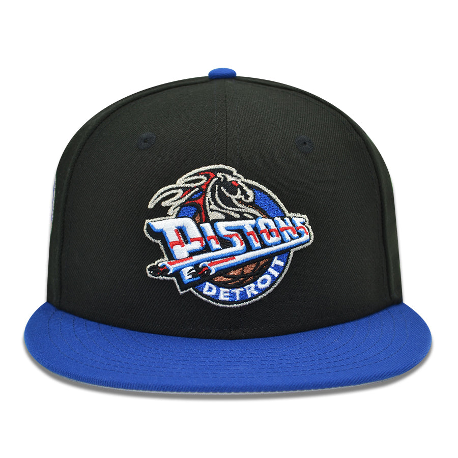 Detroit Pistons "MOTOR CITY MAYHEM" Exclusive New Era 59Fifty Fitted Hat - Black/Royal