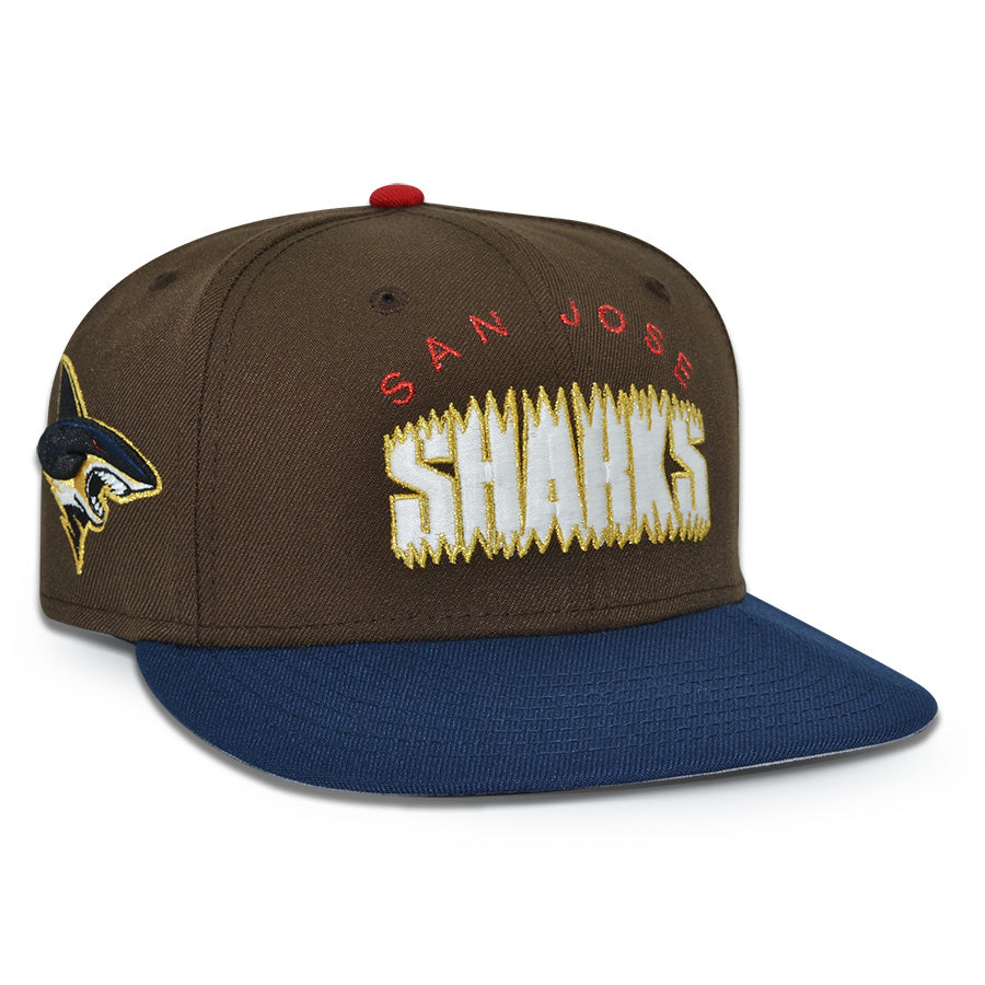 San Jose Shark "STREET SHARKS" Exclusive New Era 59Fifty Fitted Hat - Walnut/Oceanside