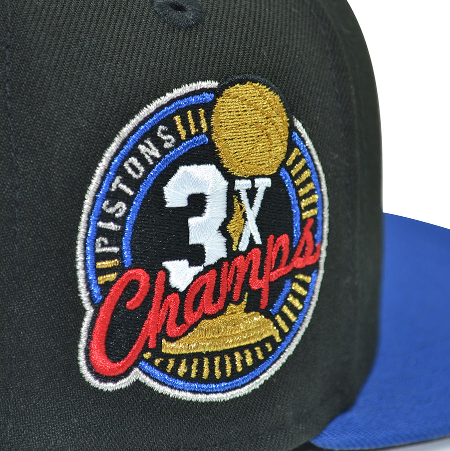 Detroit Pistons "MOTOR CITY MAYHEM" Exclusive New Era 59Fifty Fitted Hat - Black/Royal