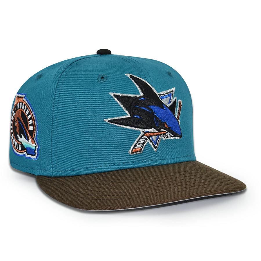 San Jose Sharks "ABYSS" Exclusive New Era 59Fifty Fitted Hat - Teal/Walnut