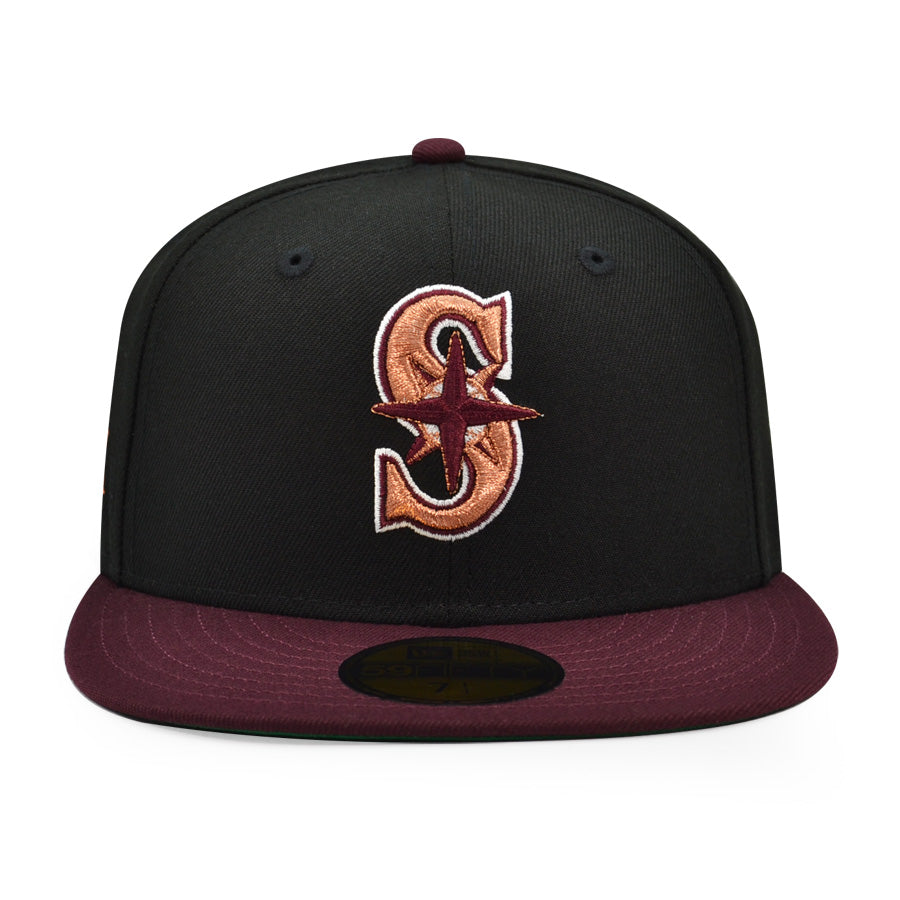 Seattle Mariners 30th ANNIVERSARY Exclusive New Era 59Fifty Fitted Hat - Black/Maroon