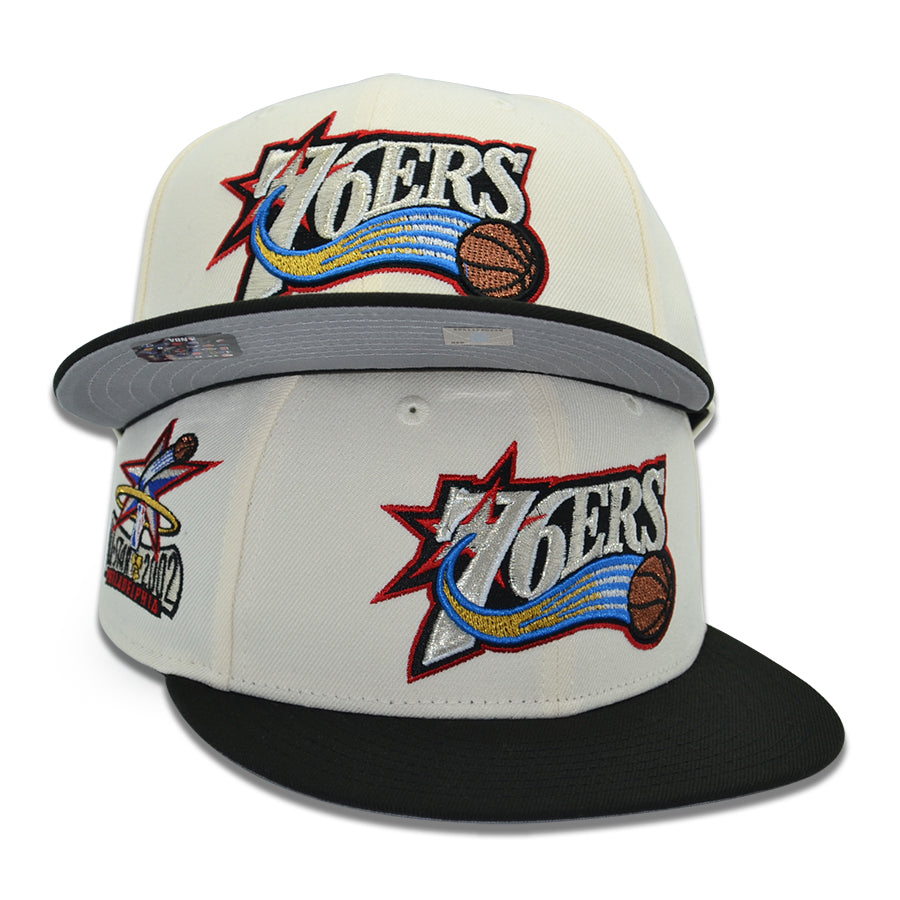 Philadelphia 76ers "THE ANSWER" Exclusive New Era 59Fifty Fitted Hat - Chrome/Black
