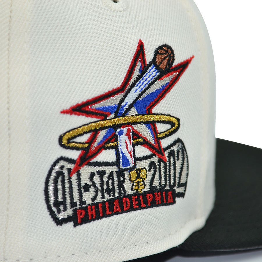 Philadelphia 76ers "THE ANSWER" Exclusive New Era 59Fifty Fitted Hat - Chrome/Black
