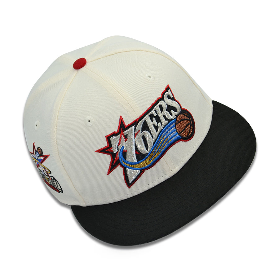 Philadelphia 76ers "THE ANSWER" Exclusive New Era 59Fifty Fitted Hat - Chrome/Black