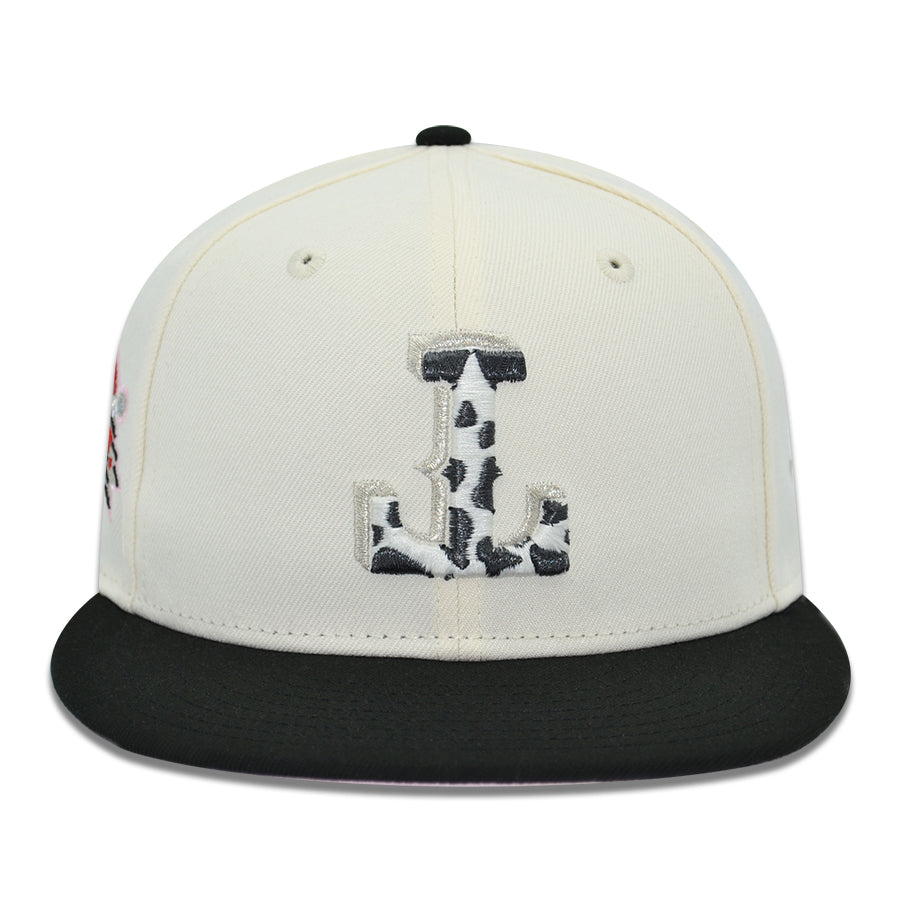 Texas Rangers "TIPSY" Exclusive New Era 59Fifty Fitted Hat - Chrome/Black Pinky