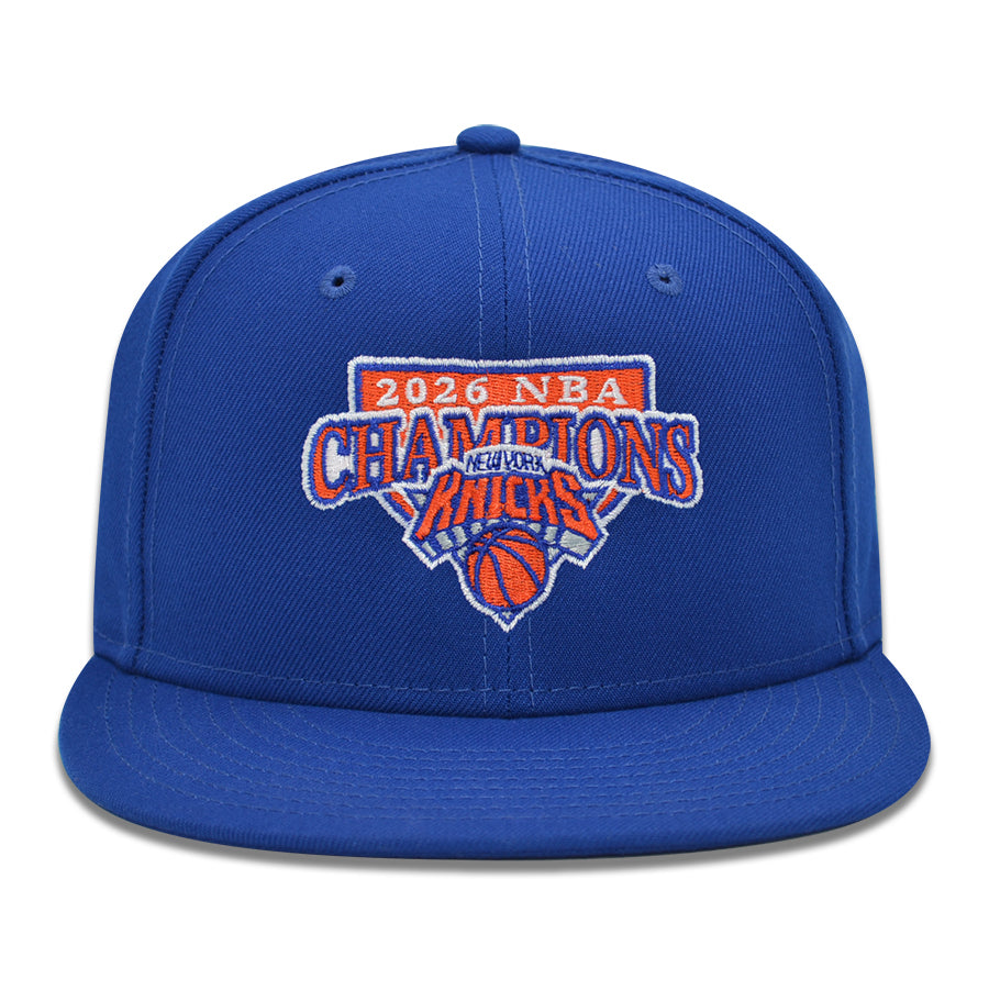 New York Knicks 2026 NBA Champions New Era 9Fifty Snapback Hat - Royal