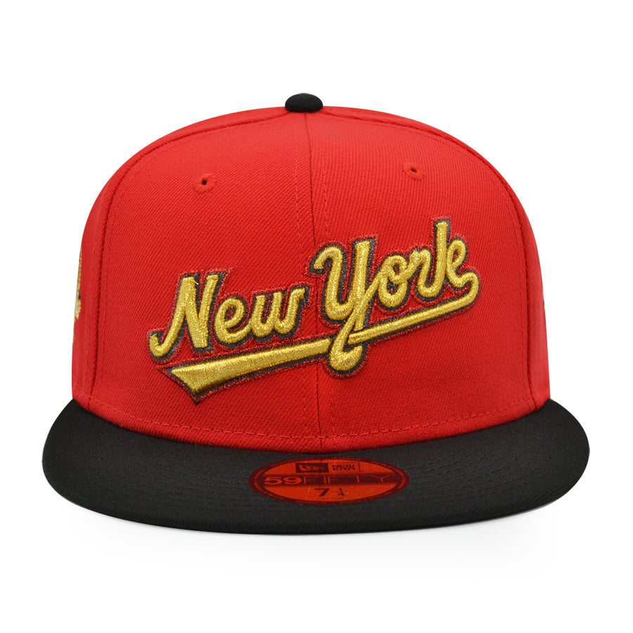 New York Mets Script 50th ANNIVERSARY Exclusive New Era 59Fifty Fitted Hat - FDR/Black