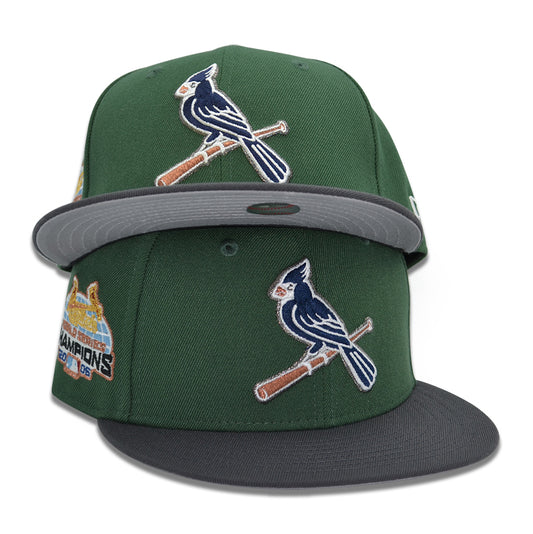 St.Louis Cardinals "BACKYARD BIRDS" Exclusive New Era 59Fifty Fitted Hat - Cilantro/ Dark Graphite