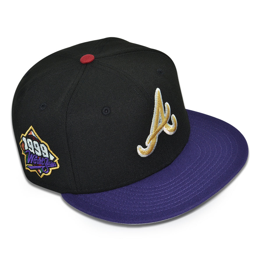 Atlanta Braves "AQUEMINI" Exclusive New Era 59Fifty Fitted Hat - Black/Purple