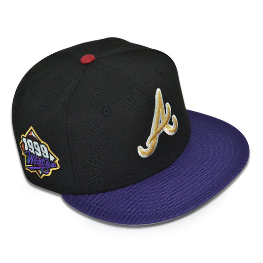 Atlanta Braves "AQUEMINI" Exclusive New Era 59Fifty Fitted Hat - Black/Purple