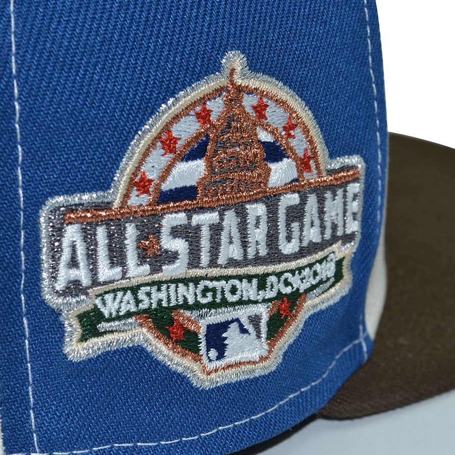 Washington Nationals DC "DUB CLIPS" Exclusive New Era 59Fifty Fitted Hat - Chrome/Walnut/Songbird Blue