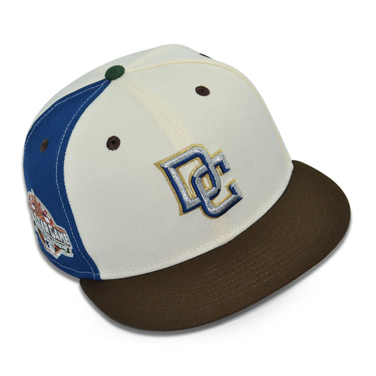 Washington Nationals DC "DUB CLIPS" Exclusive New Era 59Fifty Fitted Hat - Chrome/Walnut/Songbird Blue