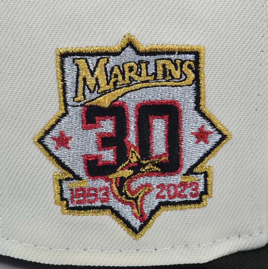 New Orleans Baby Cakes MARLINS 30TH ANNIVERSARY Exclusive New Era 59Fifty Fitted Hat - Chrome/Black