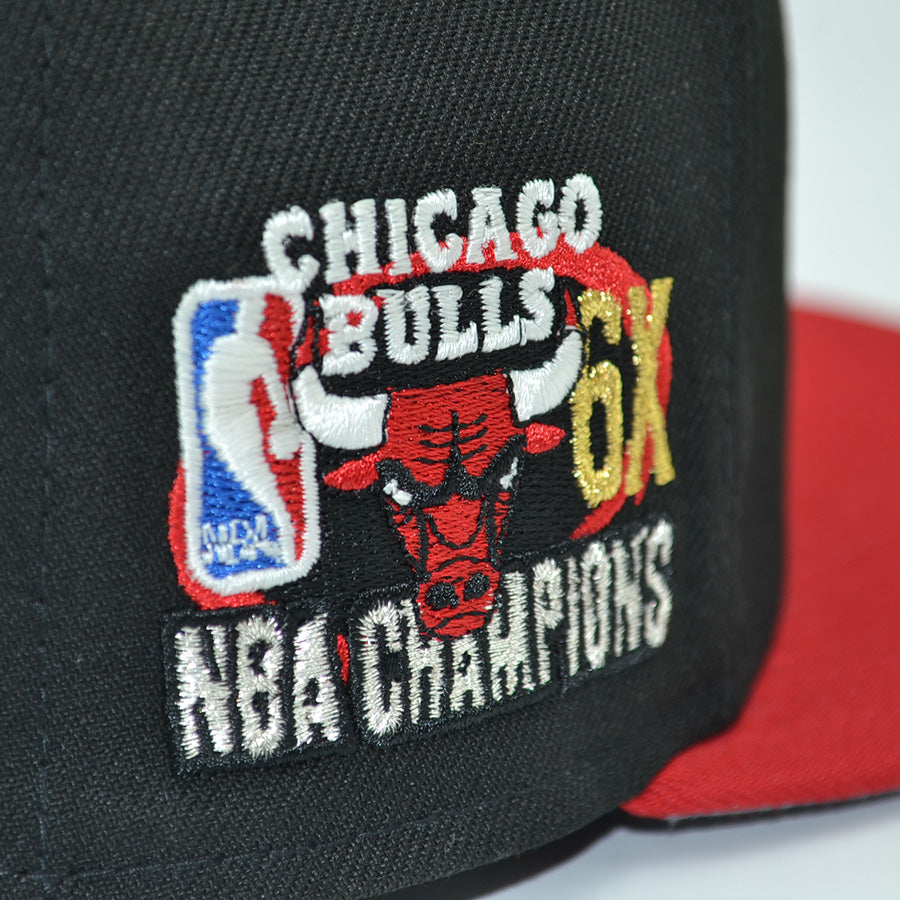Chicago Bulls "BRED" Exclusive New Era 59Fifty Fitted Hat - Black/Scarlet