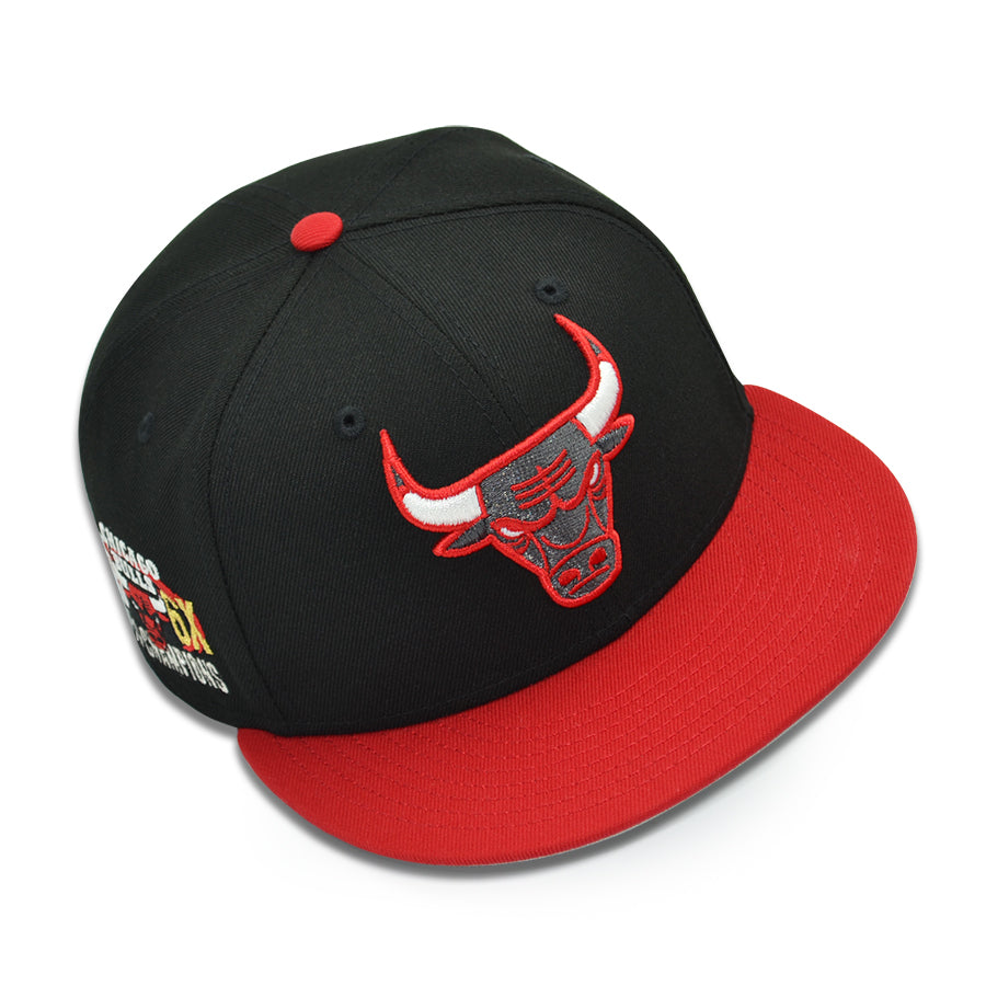 Chicago Bulls "BRED" Exclusive New Era 59Fifty Fitted Hat - Black/Scarlet