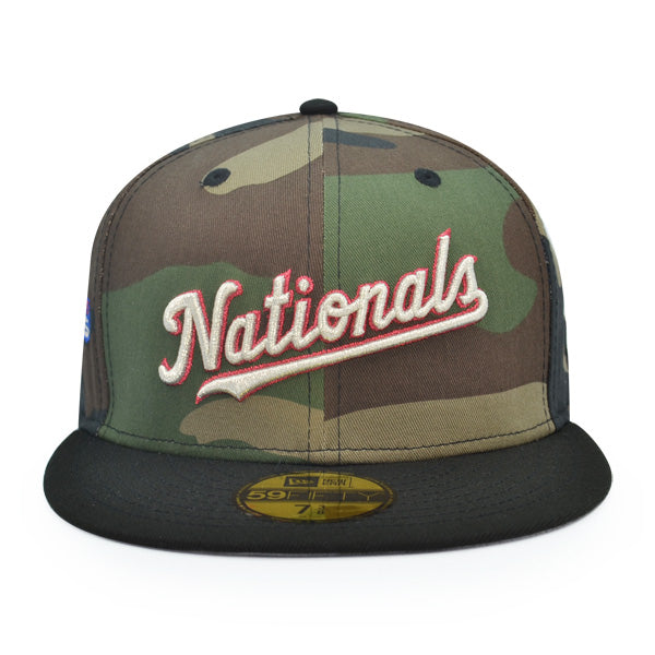 Washington Nationals 2019 WORLD SERIES CHAMPIONS Exclusive New Era 59Fifty Fitted Hat - Woodland Camo/Black