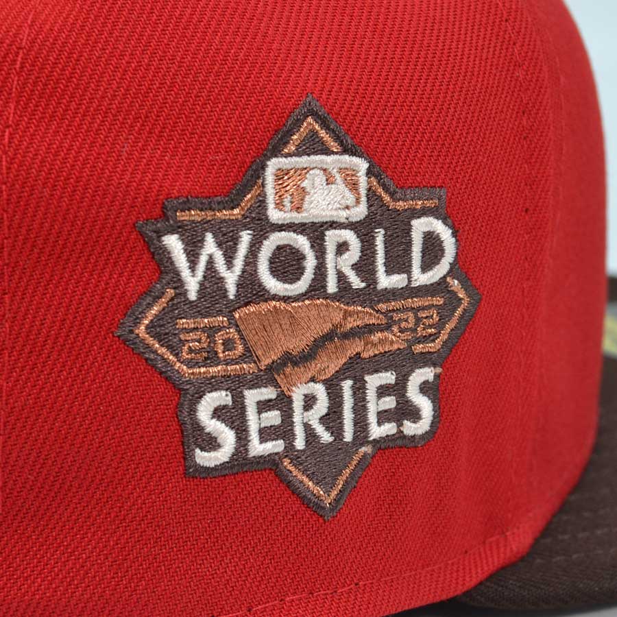 Houston Astros "BONFIRE" Exclusive New Era 59Fifty Fitted Hat  Scarlet/Burntwood