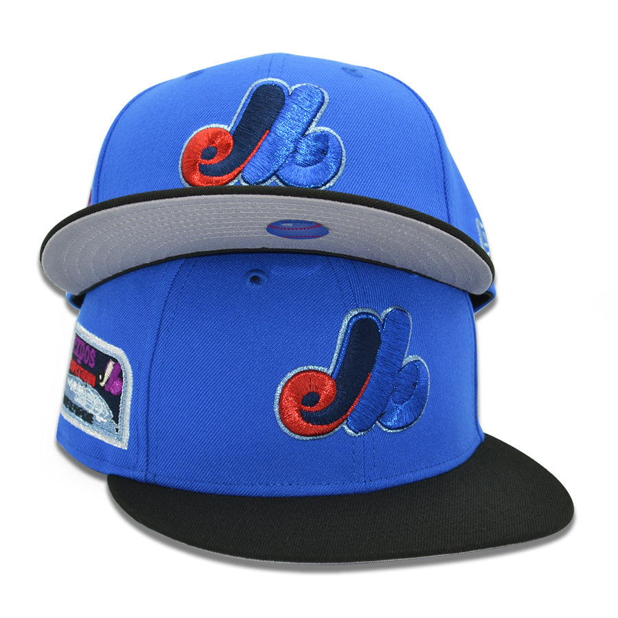 Montreal Expos "MYSTIQUE" Exclusive New Era 59Fifty Fitted Hat - Spanking Blue/Black