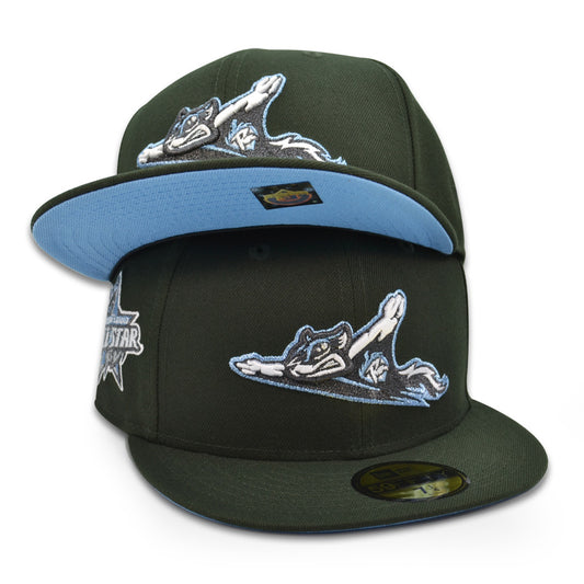 Richmond Flying Squirrels EAST ALL-STAR Exclusive New Era 59Fifty Fitted Hat - Weed/Sky UV