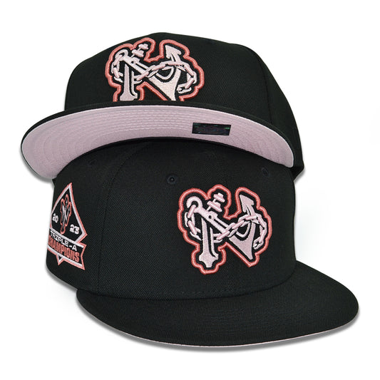 Norfolk Tides "INGLORIOUS BASTARDS" Exclusive New Era 59Fifty Fitted Hat - Black/Pinky