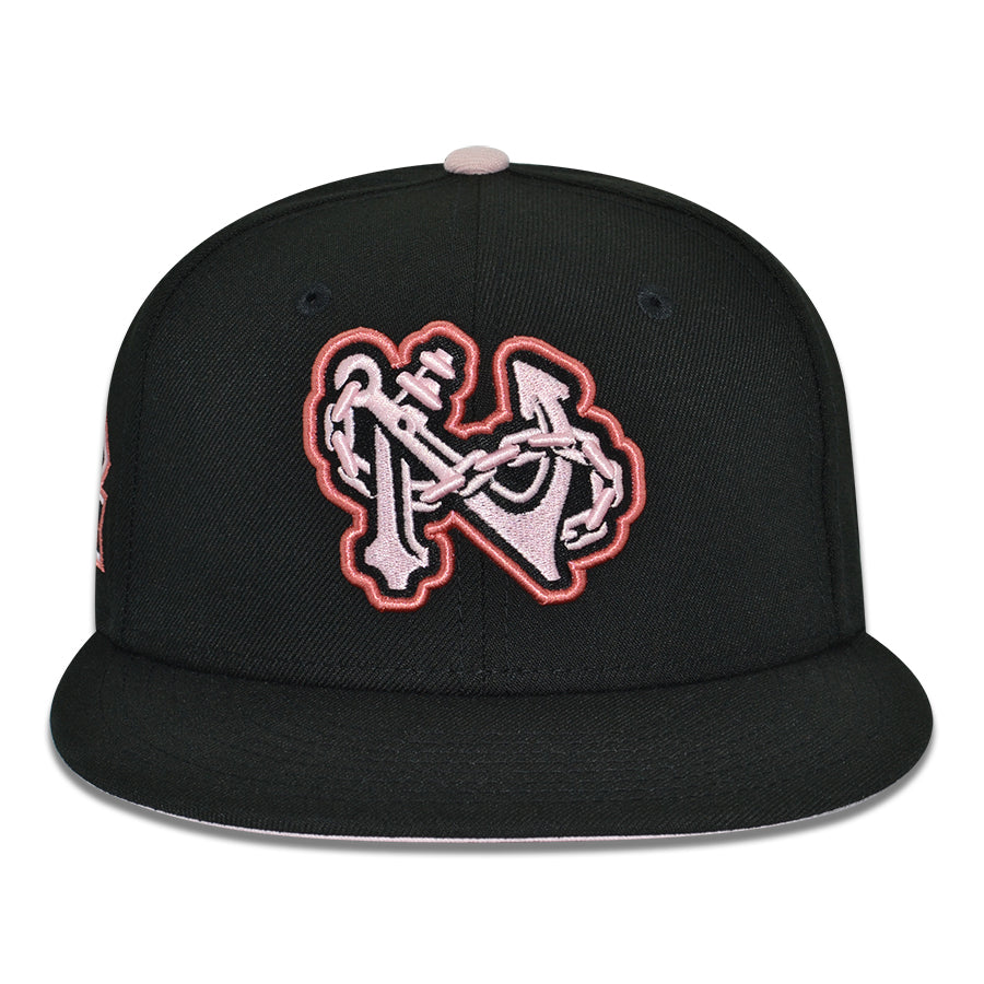 Norfolk Tides "INGLORIOUS BASTARDS" Exclusive New Era 59Fifty Fitted Hat - Black/Pinky