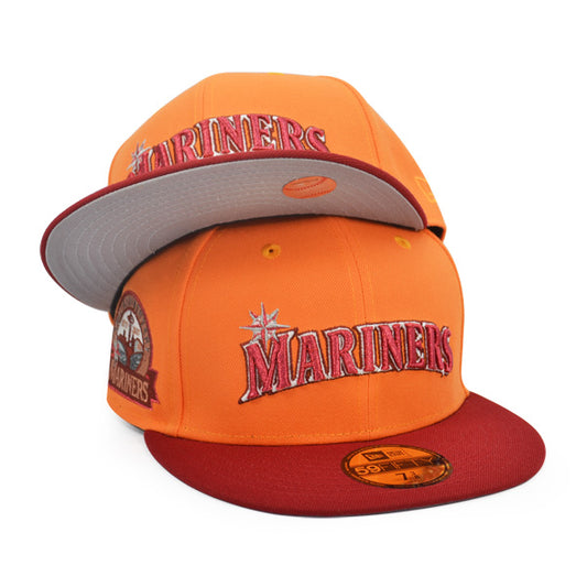Seattle Mariners 30th Anniversary Exclusive New Era 59Fifty Fitted Hat - Orange Pop/Red