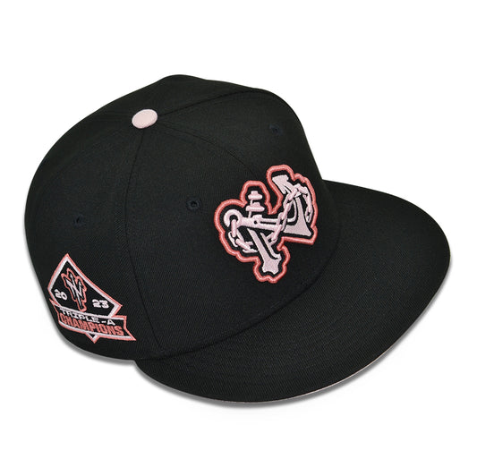 Norfolk Tides "INGLORIOUS BASTARDS" Exclusive New Era 59Fifty Fitted Hat - Black/Pinky