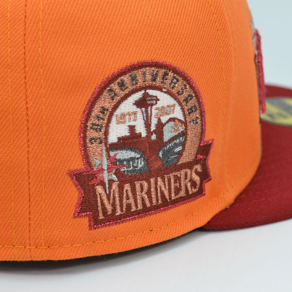 Seattle Mariners 30th Anniversary Exclusive New Era 59Fifty Fitted Hat - Orange Pop/Red