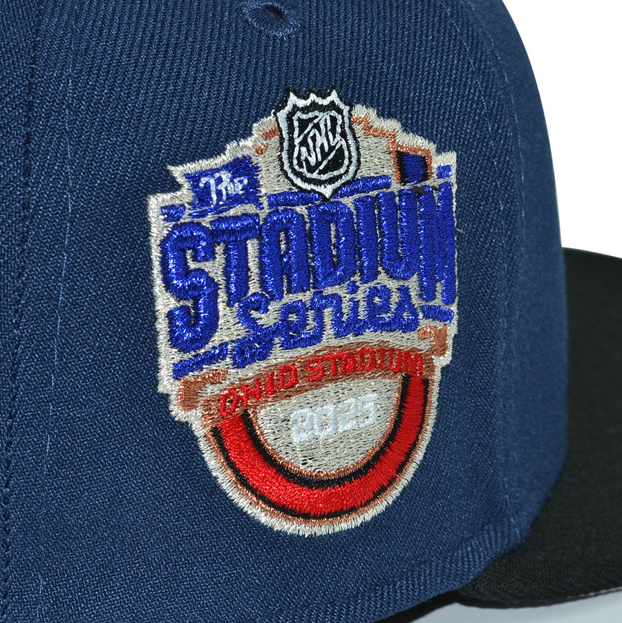 Columbus Blue Jackets "CANNON BALL" Exclusive New Era 59Fifty Fitted Hat - Ocean Side/Black