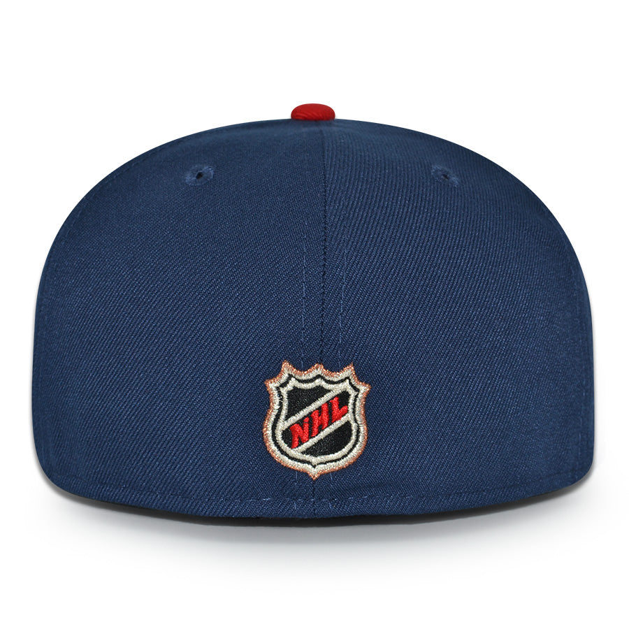 Columbus Blue Jackets "CANNON BALL" Exclusive New Era 59Fifty Fitted Hat - Ocean Side/Black