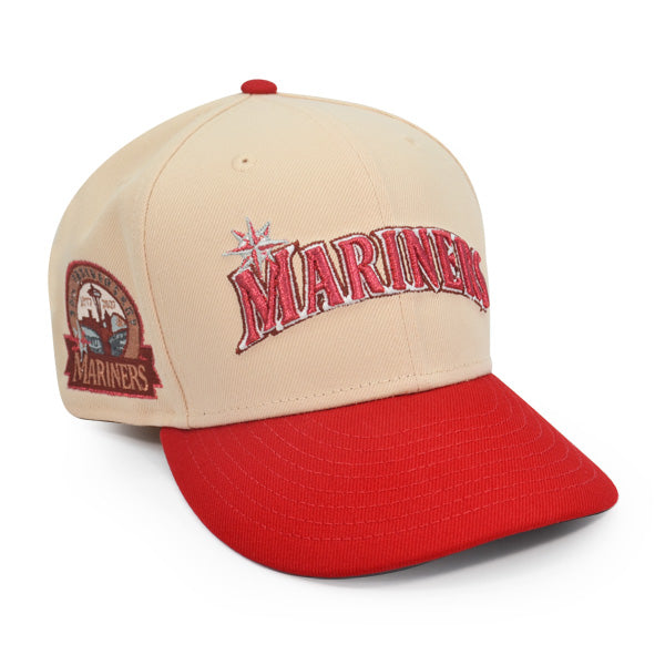 Seattle Mariners 30th Anniversary Exclusive New Era 59Fifty Fitted Hat - Mango Peach/Red