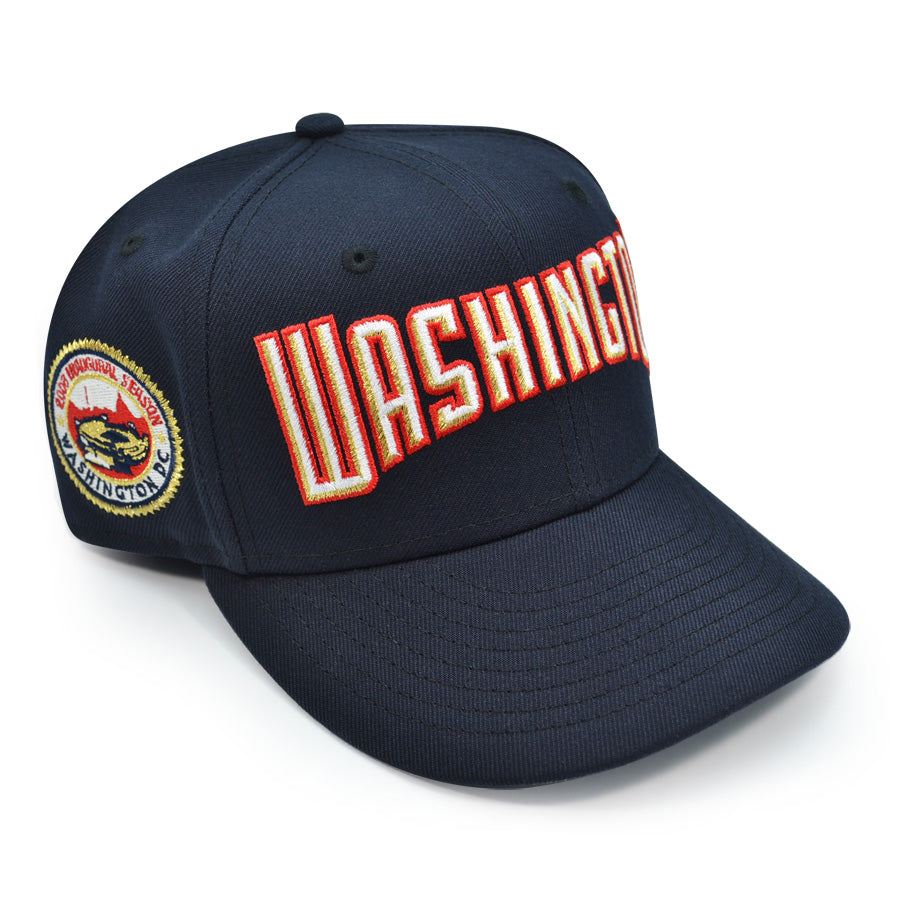 Washington Nationals BOLD SCRIPT 2008 INAUGURAL SEASON Exclusive New Era 59Fifty Fitted Hat - Navy