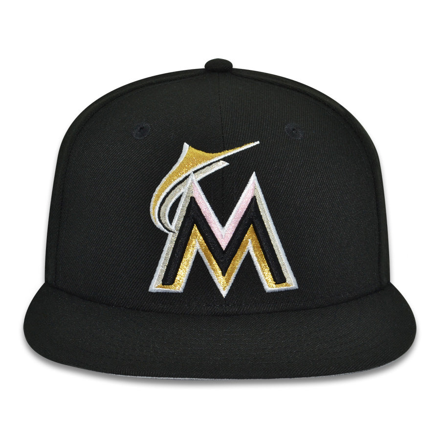 Miami Marlins "MIAMI NIGHTS" Exclusive New Era 59Fifty Fitted Hat - Black
