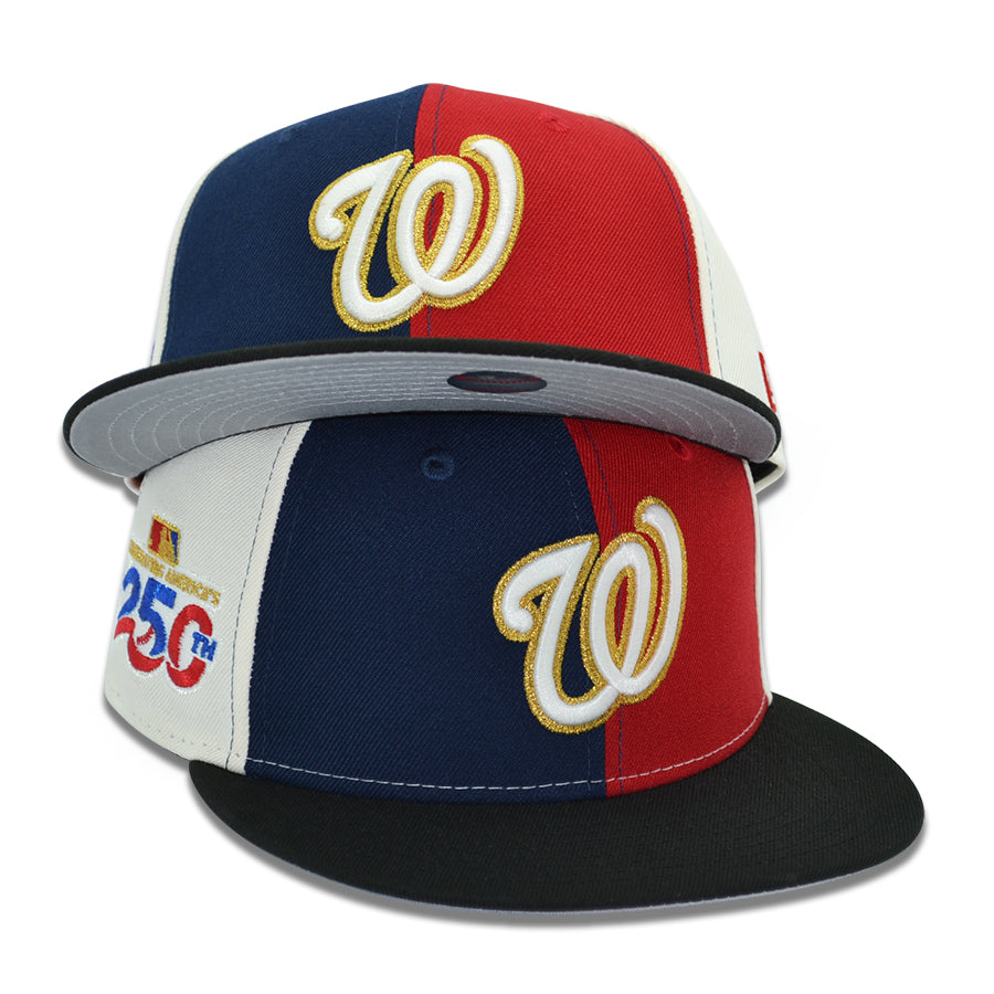 Washington Nationals "THE 250" Exclusive New Era 59Fifty Fitted Hat - Red/Navy/Chrome