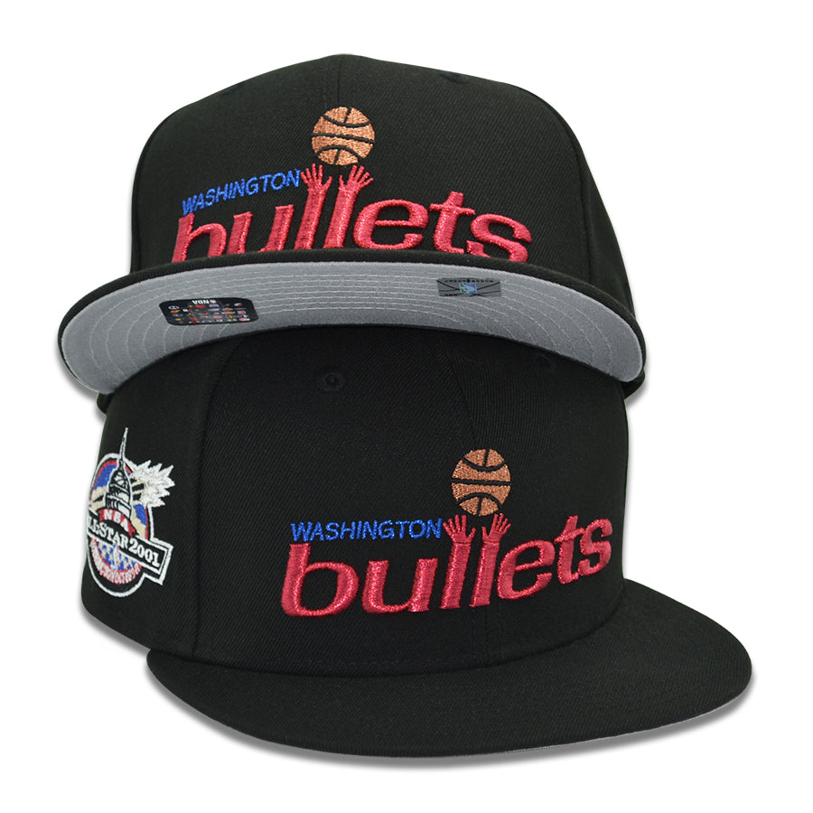 Washington Bullets "CENTER STAGE" Exclusive New Era HWC 59Fifty Fitted Hat - Black