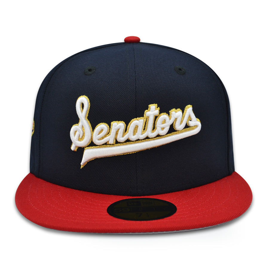 Washington Senators 100 SEASONS Exclusive New Era 59Fifty Fitted Hat - Navy/Red