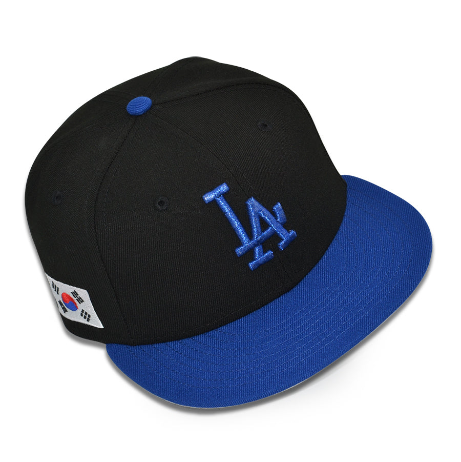 Los Angeles Dodgers "LA SEOUL" Exclusive New Era 59Fifty Fitted Hat - Black/Light Royal