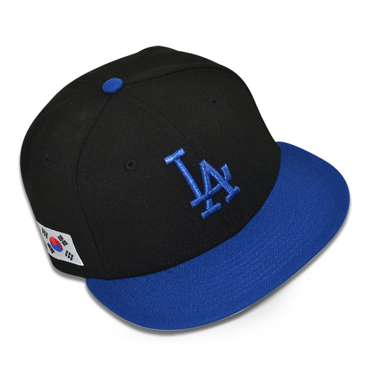 Los Angeles Dodgers "LA SEOUL" Exclusive New Era 59Fifty Fitted Hat - Black/Light Royal