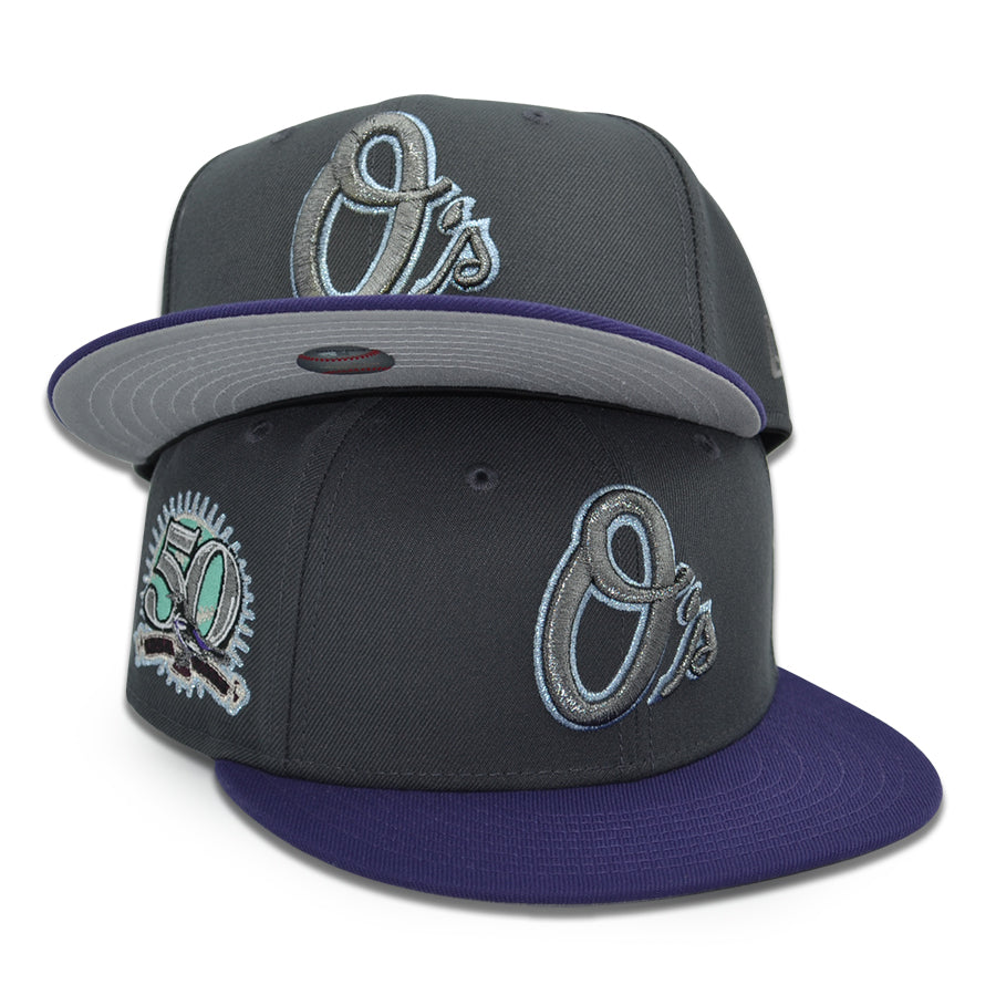 Baltimore Orioles "OCEAN MASTER" Exclusive New Era 59Fifty Fitted Hat - Graphite/Purple