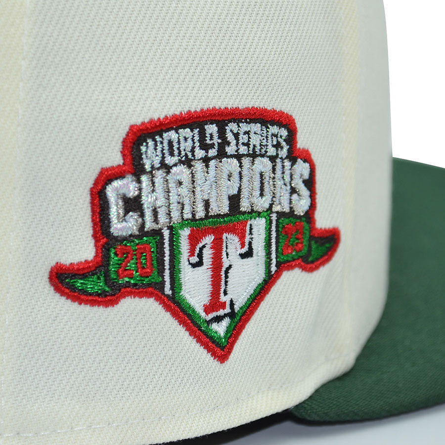 Texas Rangers "TRIUNFO" Exclusive New Era 59Fifty Fitted Hat - Chrome/Cilantro